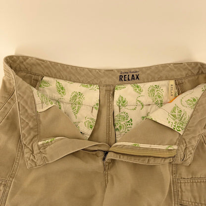 Tommy Bahama Relax Cargo Shorts Khaki Tan Tencel Cotton Utility 36 Mens