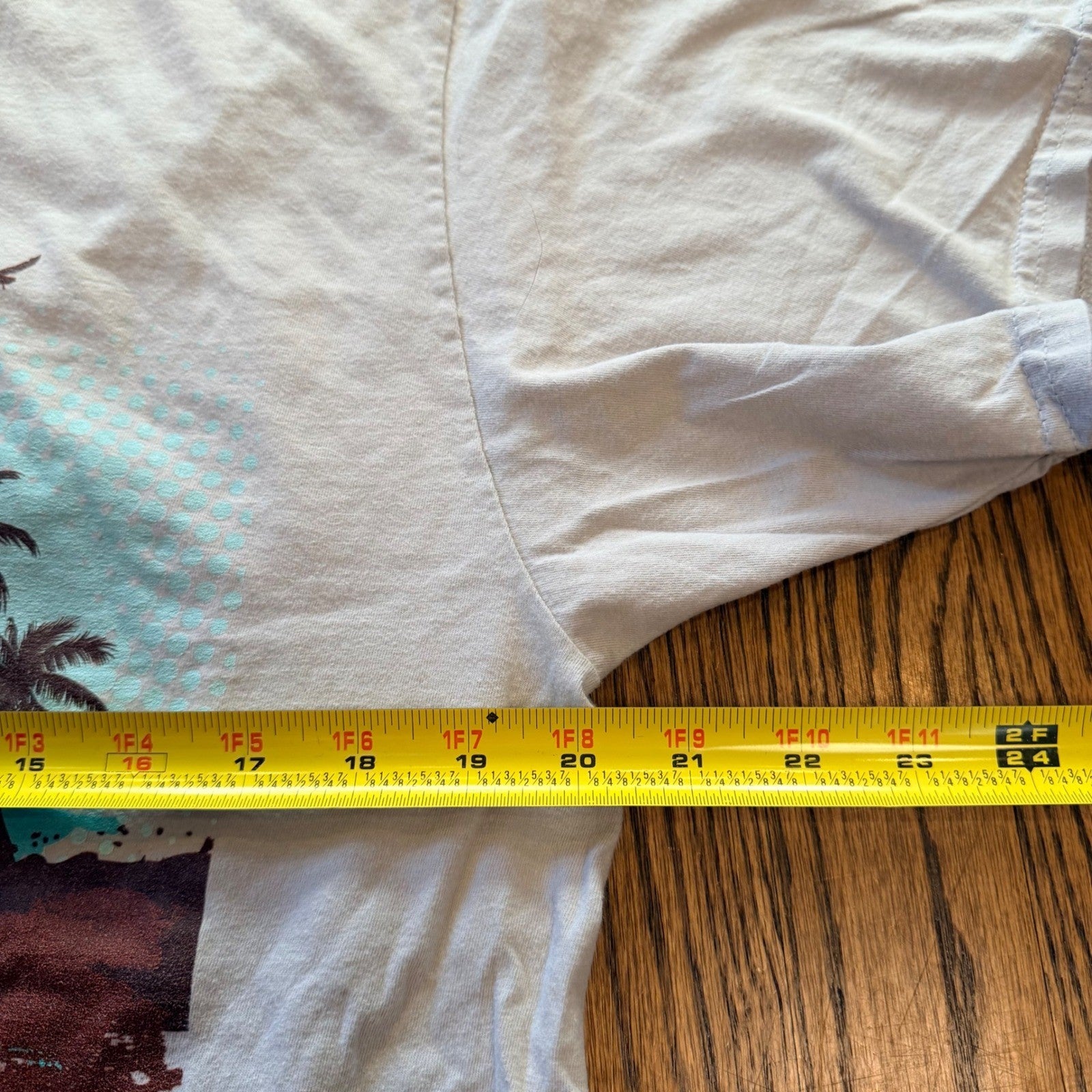 Unbranded Florida Souvenir T-Shirt Palm Tree Graphic Large White