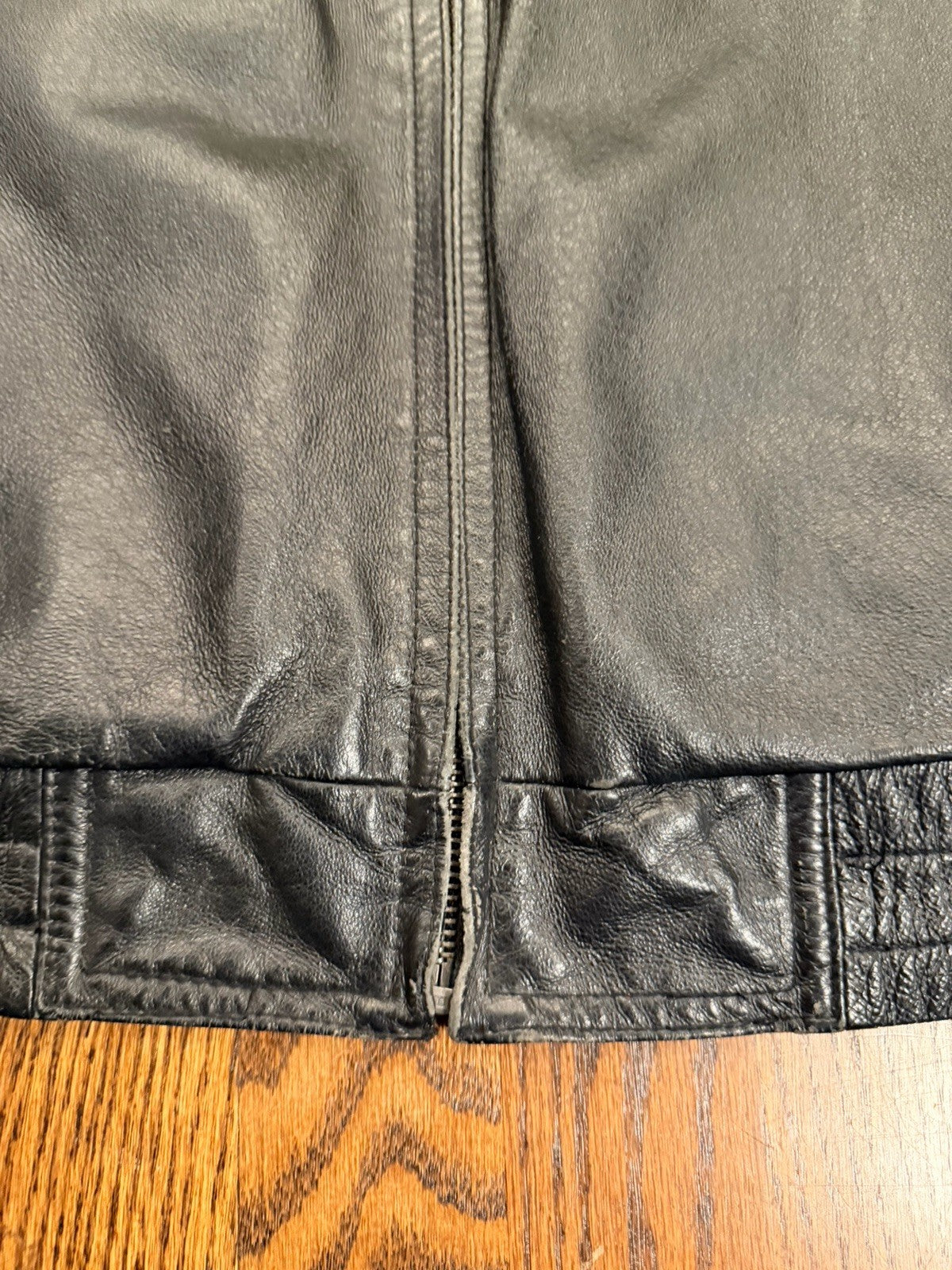Men's Knightsbridge Leather Bomber Jacket Color Black Medium Genuine Leather