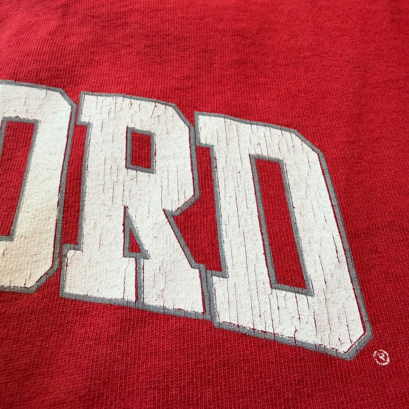 Vintage Nike Stanford Cardinal T-Shirt Red Arched Graphic Distressed Mens Large