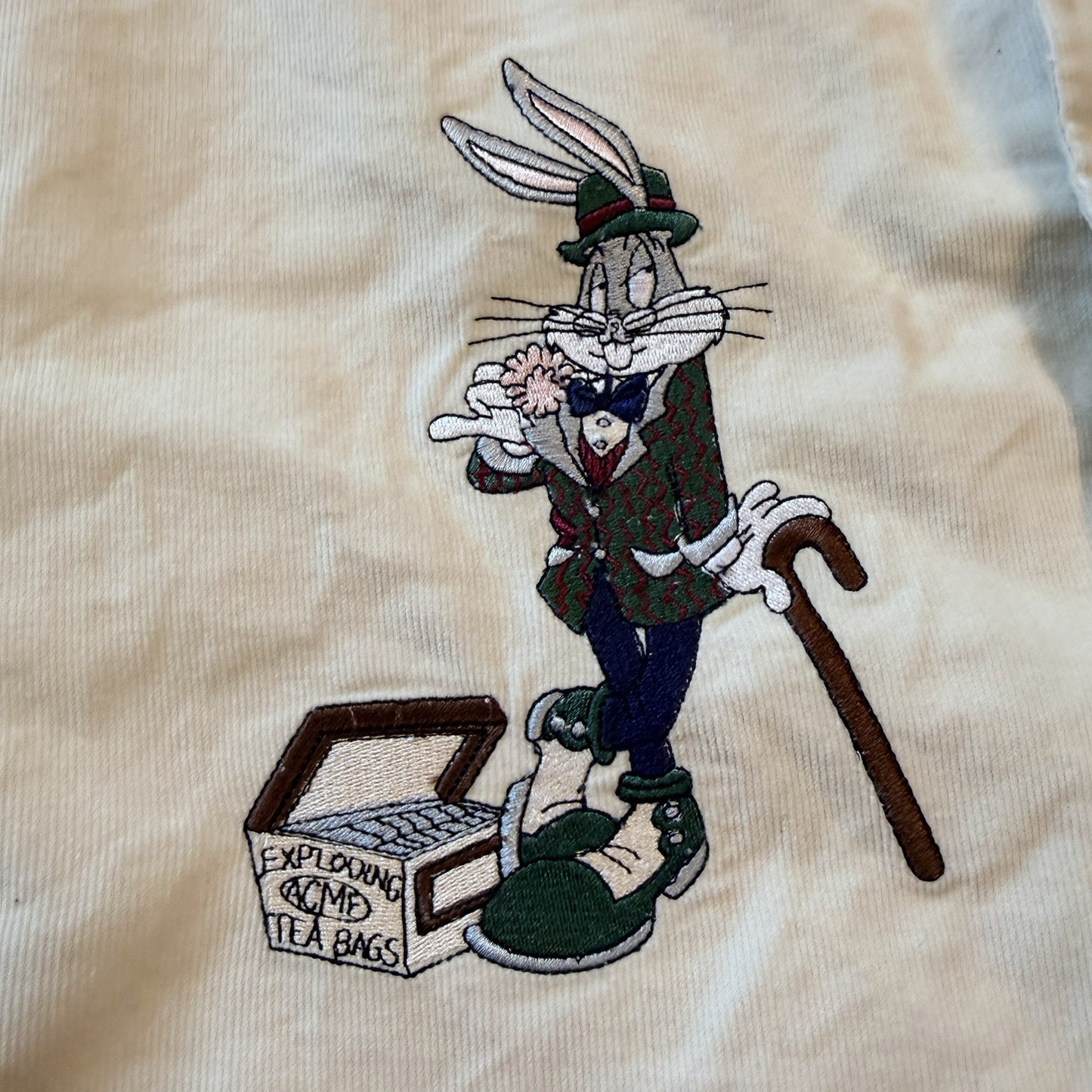 Unisex Bugs Bunny Daffy Duck Vintage Vest Embroidered 1993 Looney Tunes XL