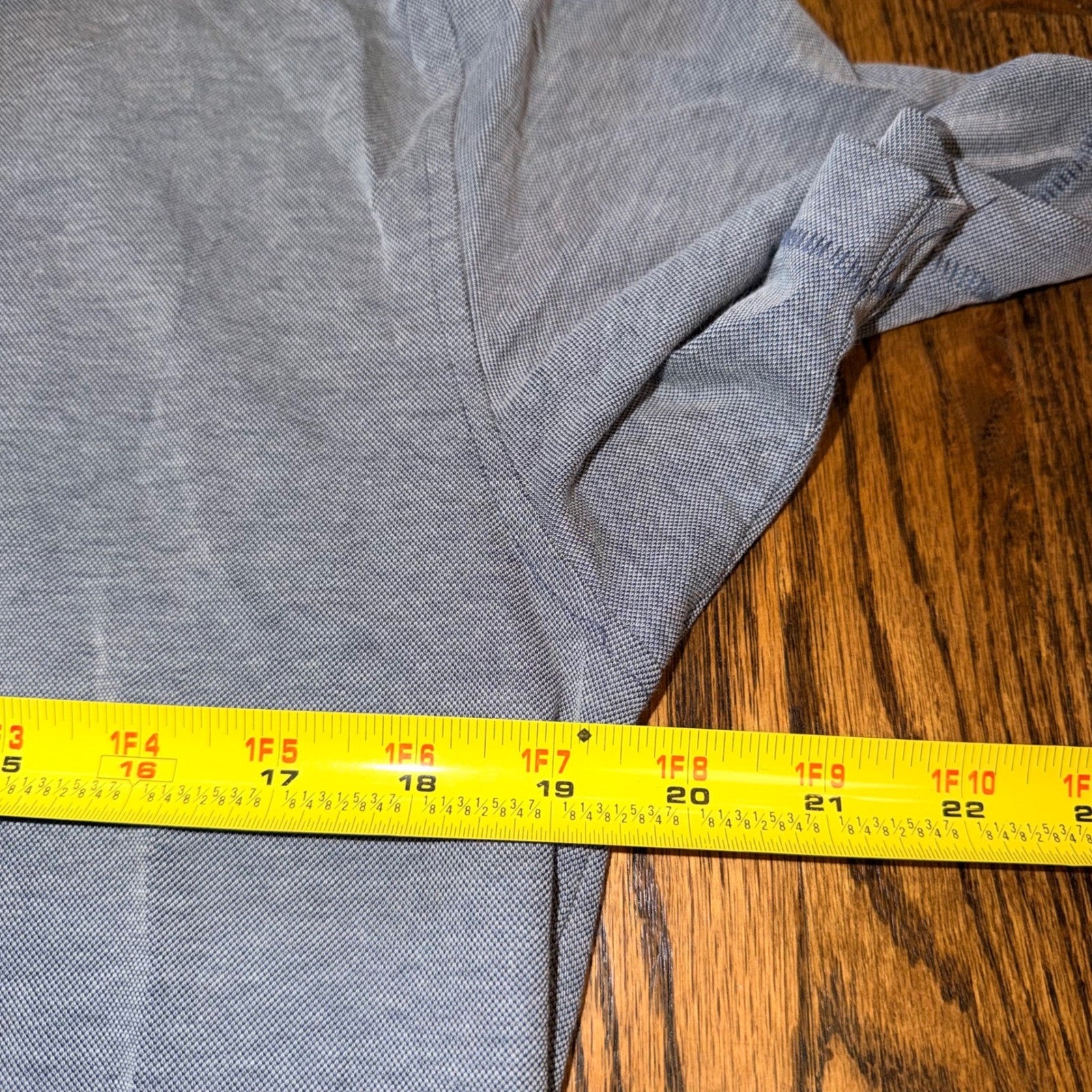 Linksoul Tempus Fugit Golf Polo Shirt Blue Heather Performance Mens Size M