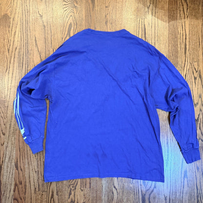 Vintage Majestic Tampa Bay Lightning NHL Long Sleeve Graphic T-Shirt 2XL Blue