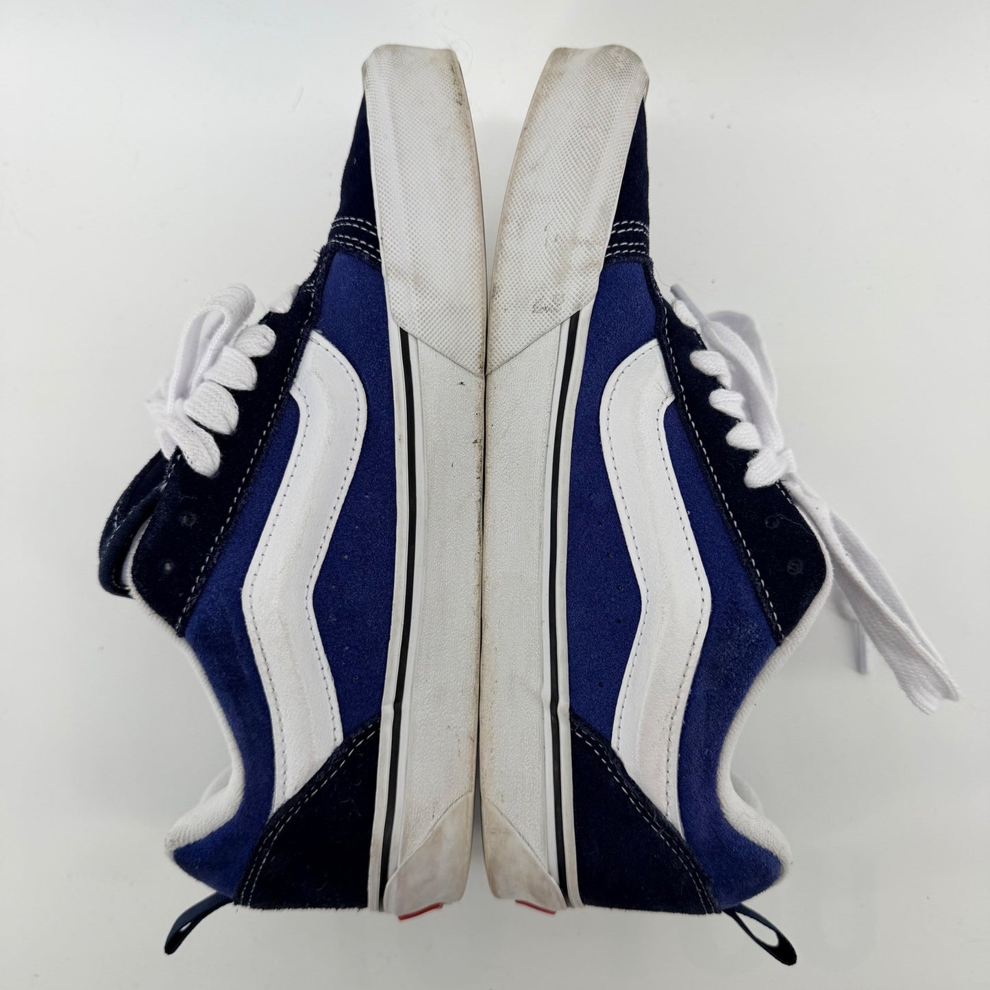 Vans Knu Skool Navy True White Chunky Skate Shoes 90s Retro Mens 9.5 Blue