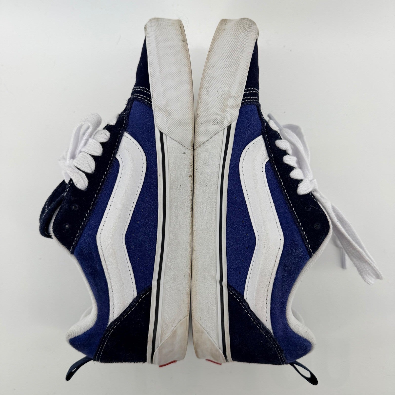 Vans Knu Skool Navy True White Chunky Skate Shoes 90s Retro Mens 9.5 Blue