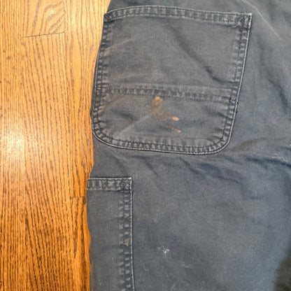 Carhartt Rugged Flex Canvas Work Shorts Utility Carpenter 34 Gray Distressed