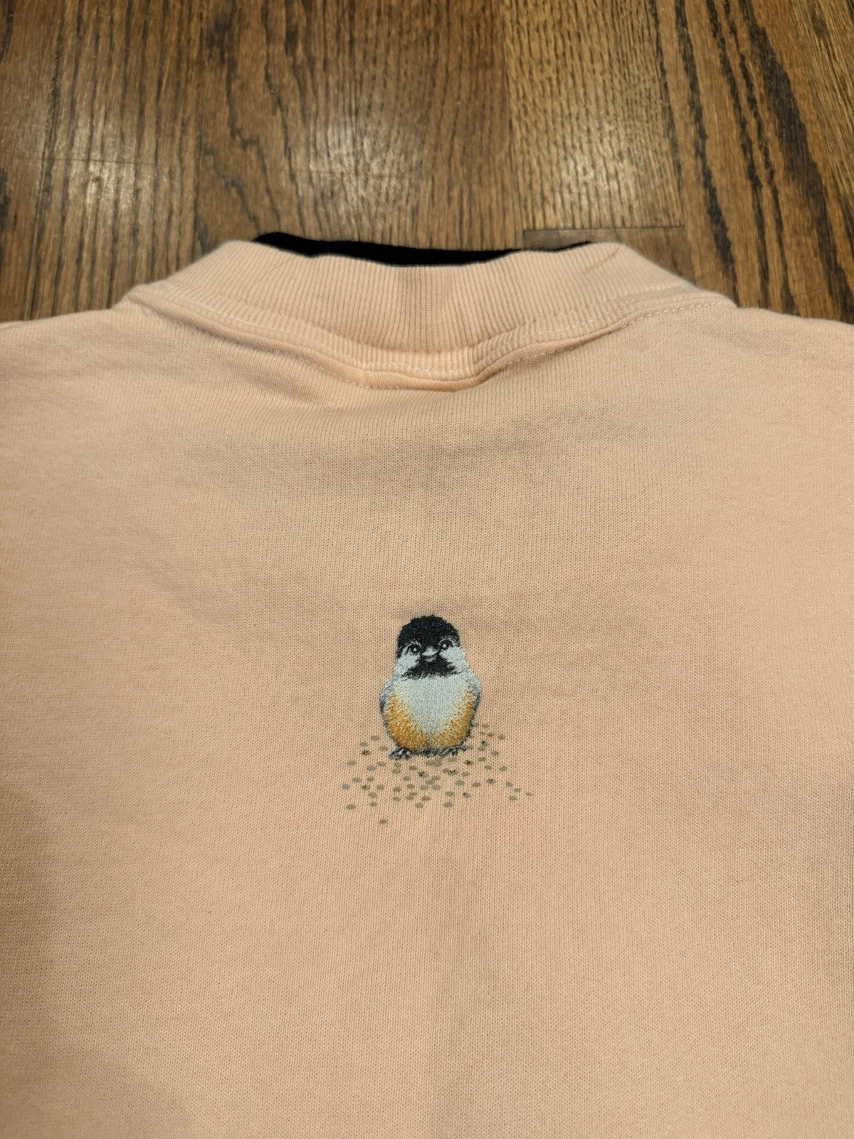 Vintage Morning Sun Grandma Spring Bird Crewneck Sweatshirt Pastel Pink L