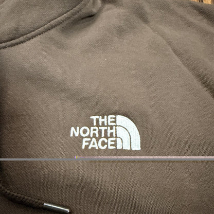 The North Face Circular Design Hoodie Fleece Sweatshirt XL Brown