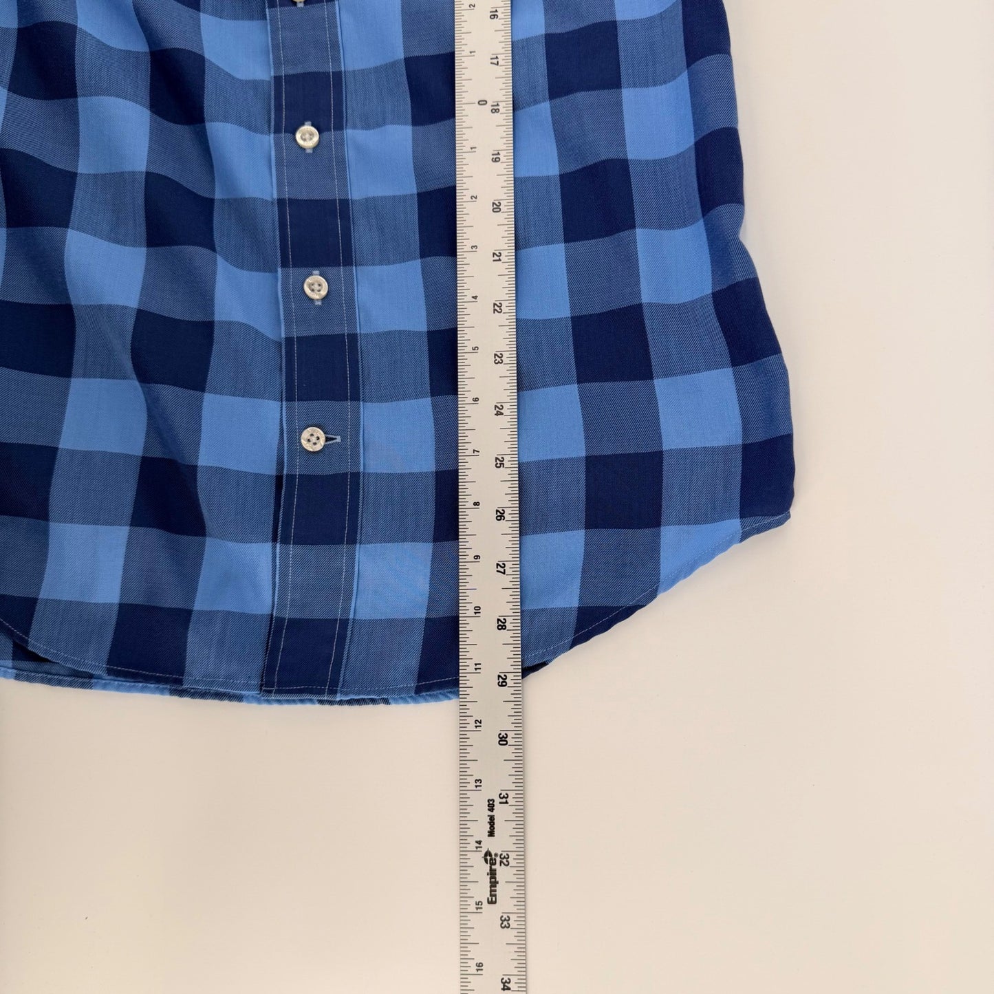 Vineyard Vines Performance Tucker Shirt Blue Buffalo Check Plaid Small 1W1954