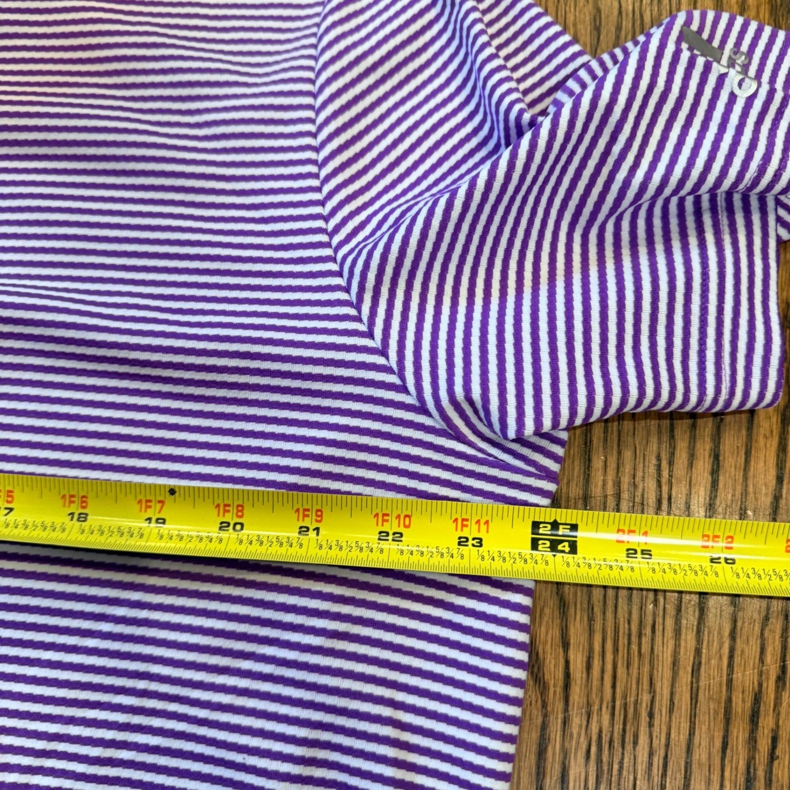 Adidas Climachill Golf Polo Shirt Mount Shasta Resort XL Purple White Stripe