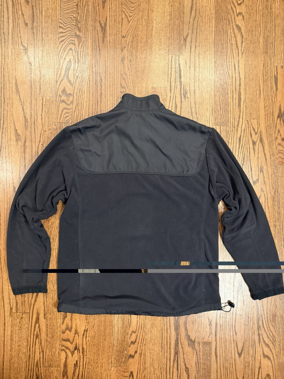 Vintage Y2K Nike Swoosh Logo Pullover Fleece Jacket Size M Black Zip Neck