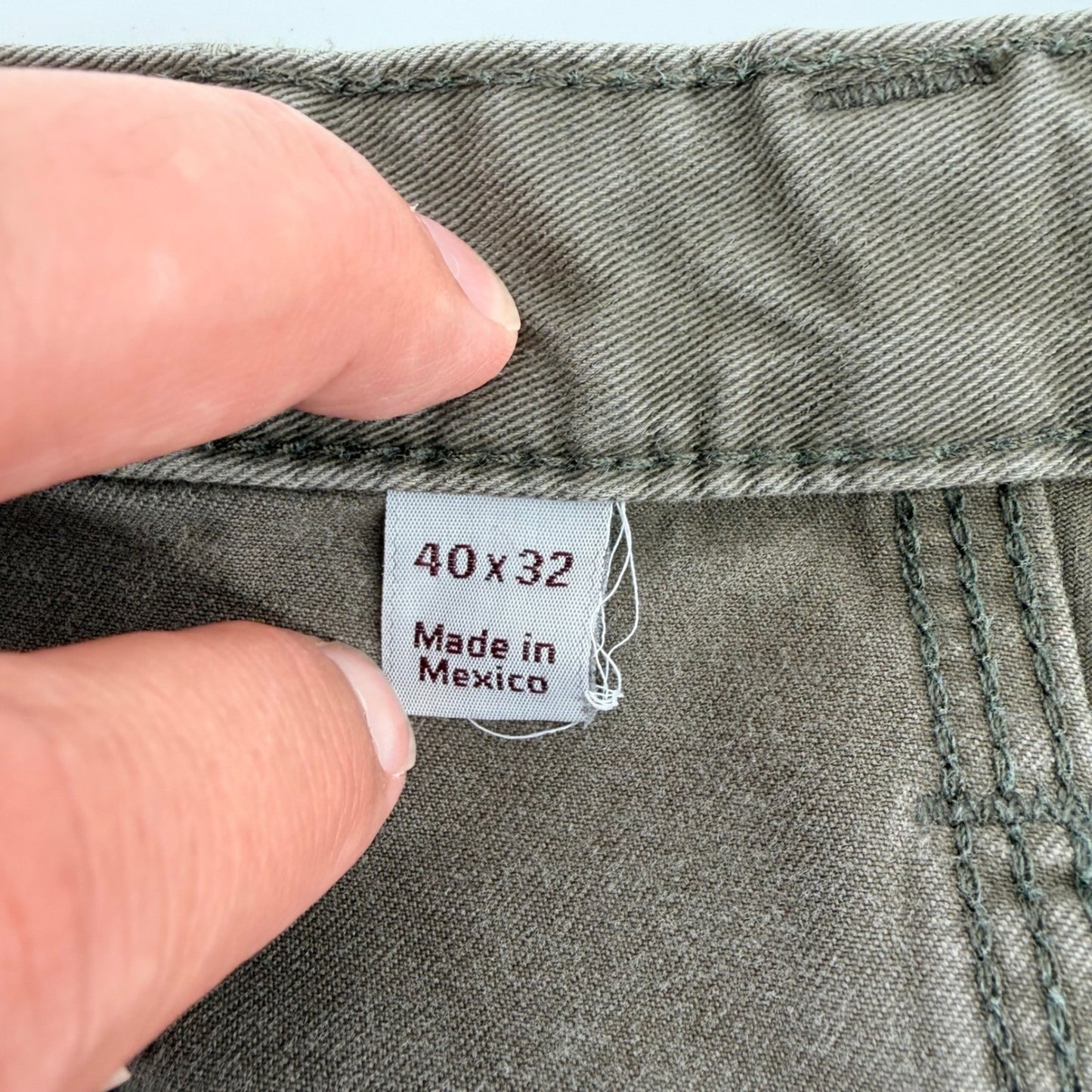 Carhartt Loose Fit Carpenter Pants Canvas Utility Workwear 38x31 Faded Green