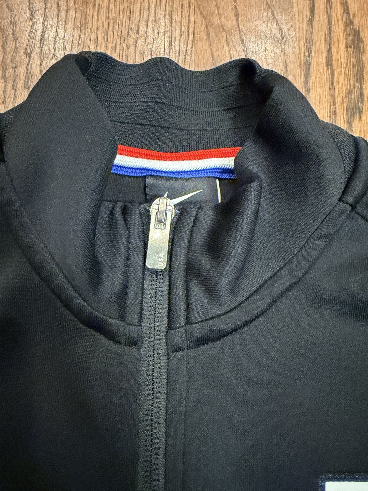 Nike USA Soccer Training Jacket Black Red Blue Full Zip Men’s Small