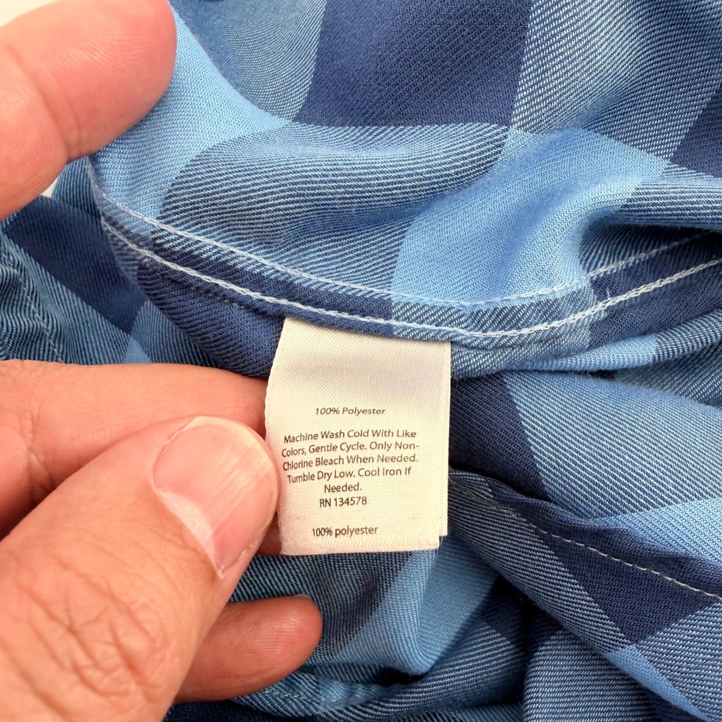Vineyard Vines Performance Tucker Shirt Blue Buffalo Check Plaid Small 1W1954