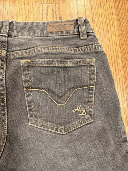 Harley-Davidson Women's Jeans Black Size 4 Long Stretch Bootcut