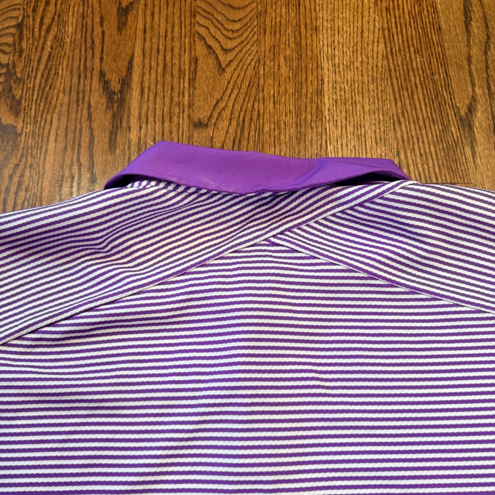 Adidas Climachill Golf Polo Shirt Mount Shasta Resort XL Purple White Stripe