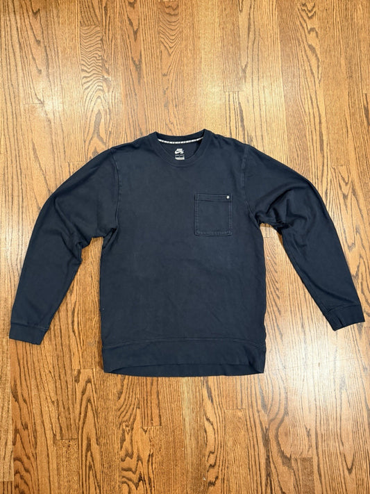 Men’s Small Nike SB Pocket Crewneck Pullover Sweatshirt Black