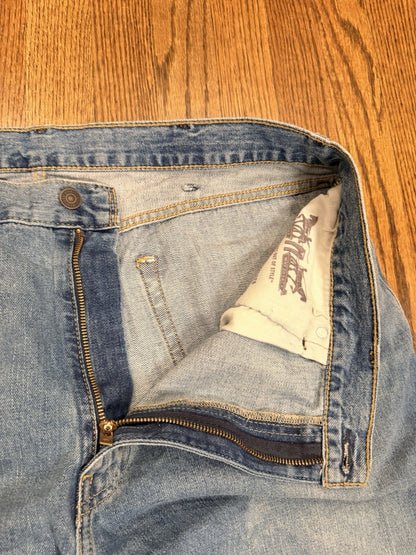Levis 505 Jeans Mens 40x30 Whiskered Denim Y2K