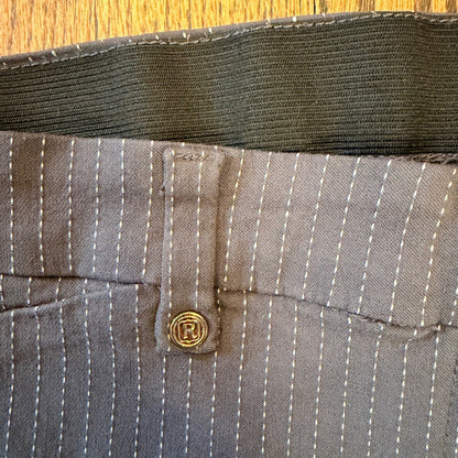 Rafaella Classic Pinstripe Dress Pants Comfort Waist Size 10 Navy Blue
