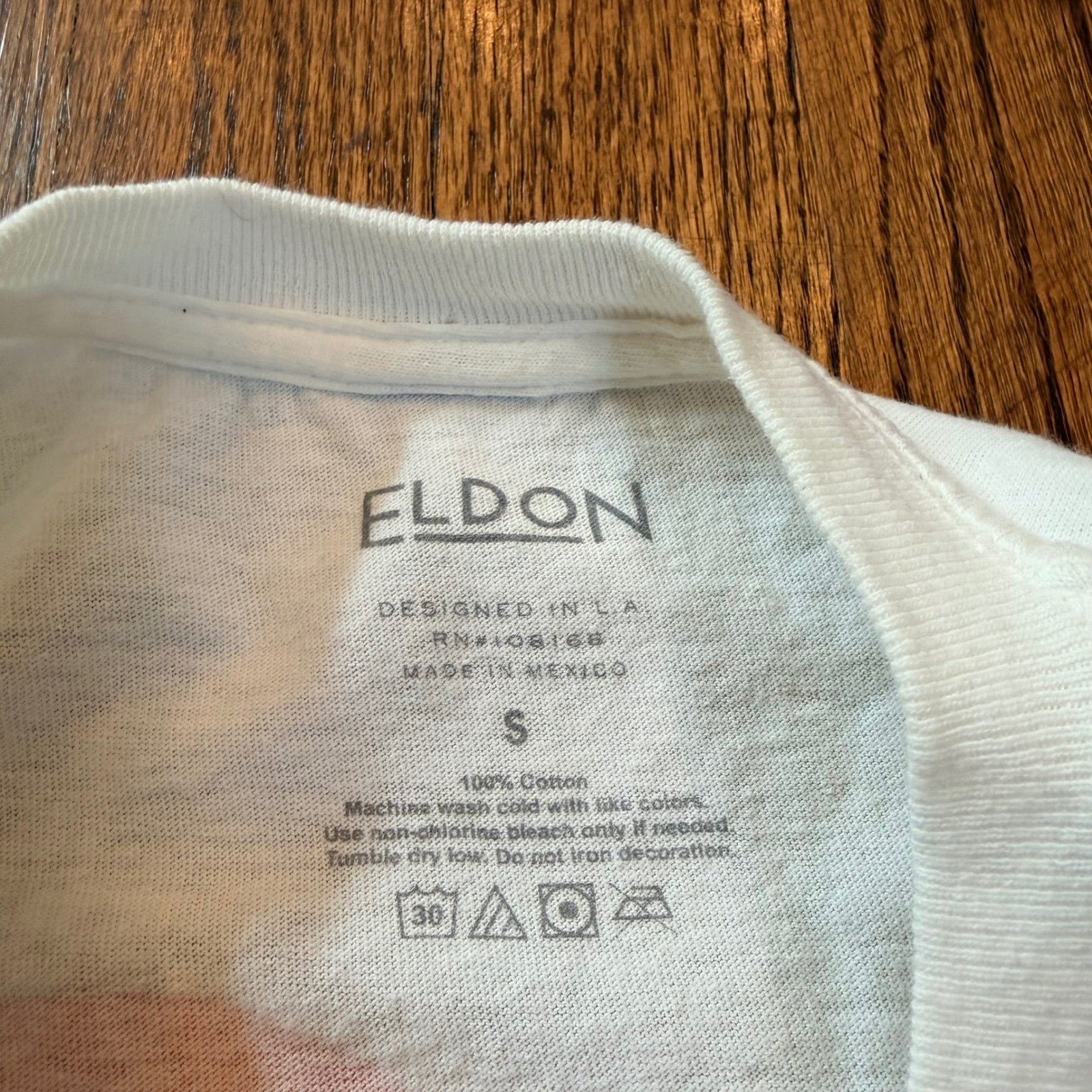 Eldon JDM Drift Graphic T-Shirt Japanese Car Culture Racing White Size S