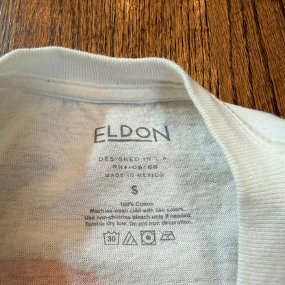 Eldon JDM Drift Graphic T-Shirt Japanese Car Culture Racing White Size S