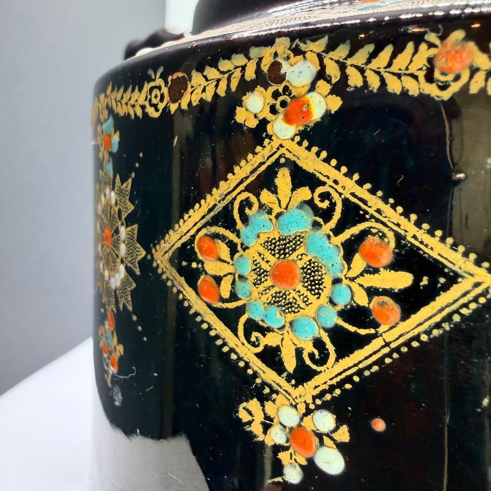 Vintage Made in England Price Brothers Burslem Moriage Hand Painted Teapot 1930s