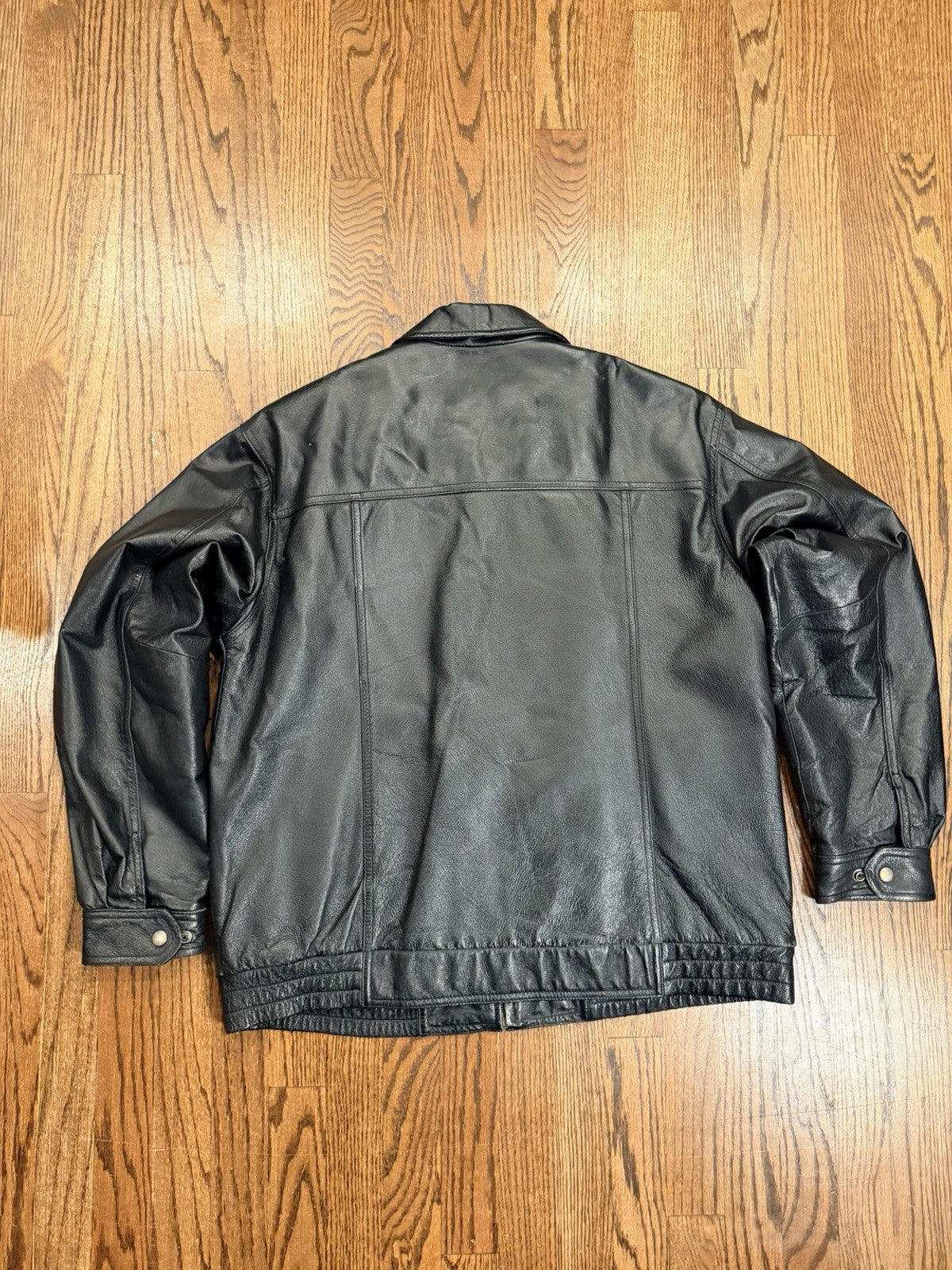 Men's Knightsbridge Leather Bomber Jacket Color Black Medium Genuine Leather