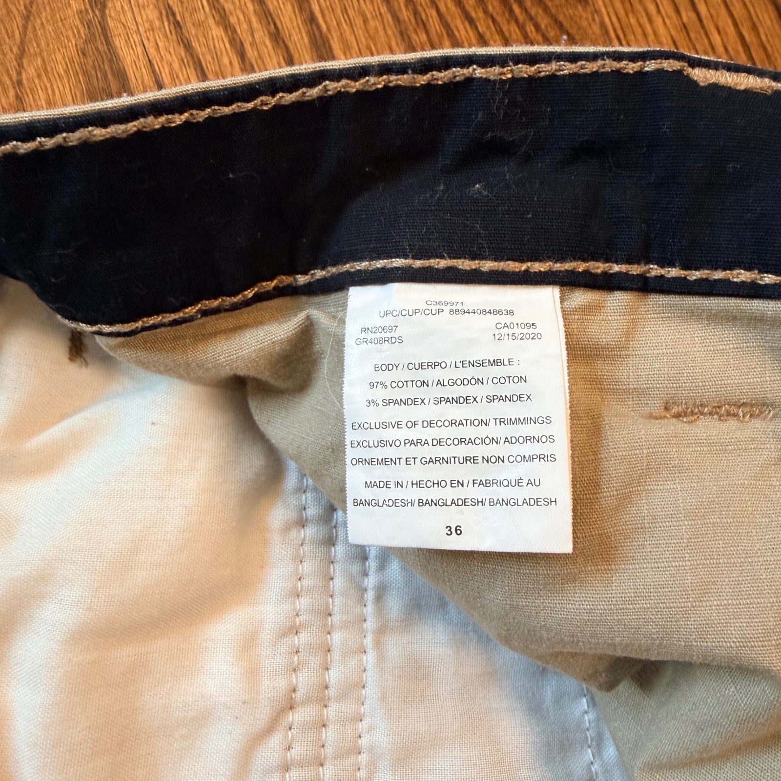 Genuine Dickies Ripstop Cargo Shorts Khaki Tan Size 36 Mens Workwear Stretch
