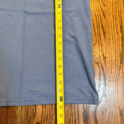 Prairie Mountain Yellowstone National Park Graphic T-Shirt Small Blue Cotton