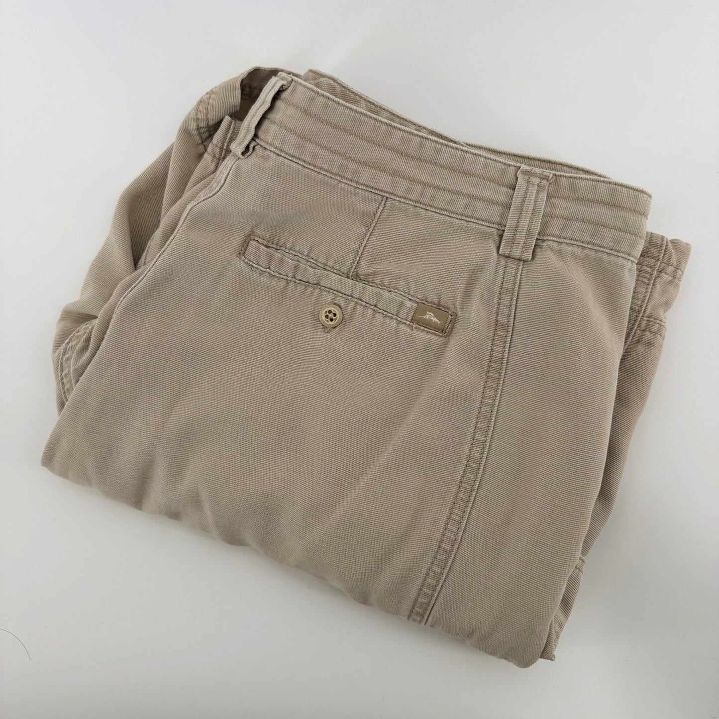 Tommy Bahama Relax Cargo Shorts Khaki Tan Tencel Cotton Utility 36 Mens