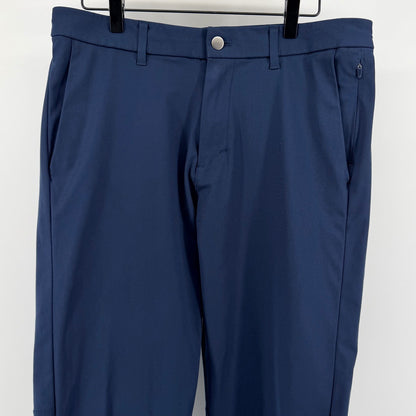 Lululemon Commission Slim Fit Pant Warpstreme Navy Blue Tech Chino 33 x 31