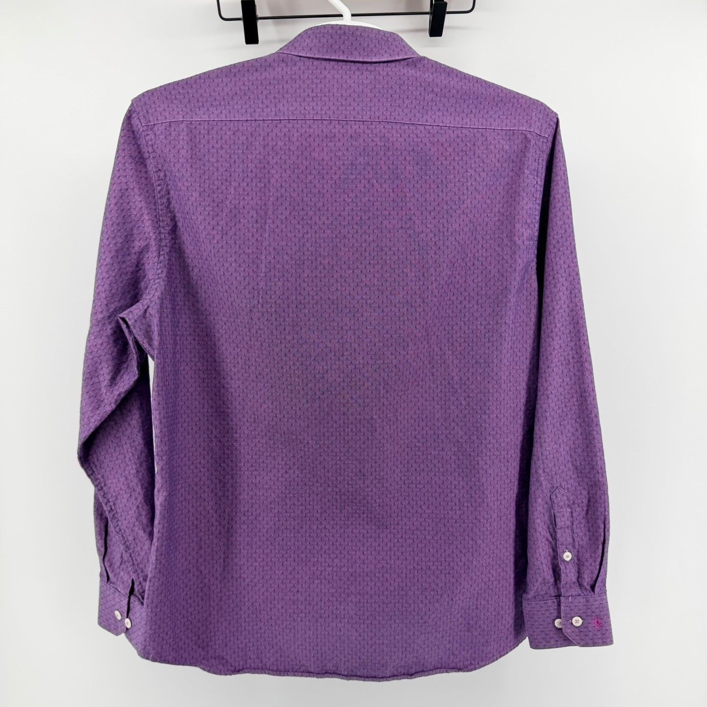 Original Penguin Heritage Slim Fit Shirt Purple Dobby Button Down 16 34/35 L
