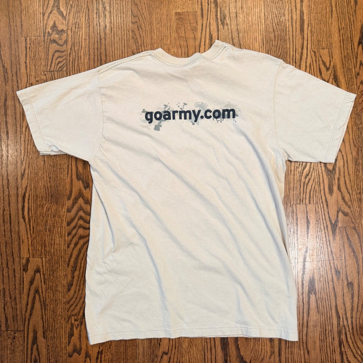 Unicor U.S. Army Army Strong Graphic T-Shirt Large Sand Tan Cotton Tee Military