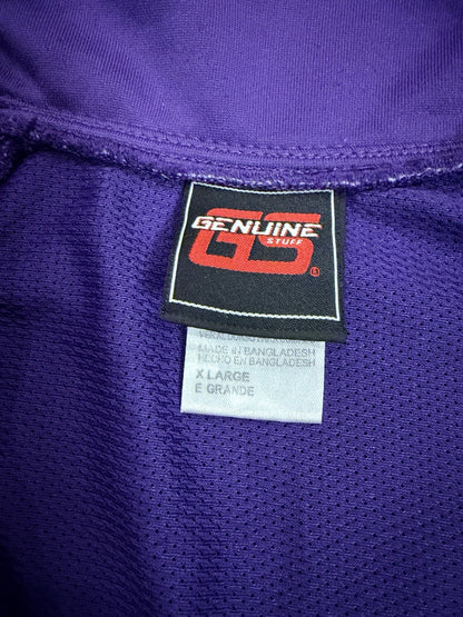 Washington Huskies Genuine Stuff 1/4 Zip Long Sleeve Pullover Men XL Purple