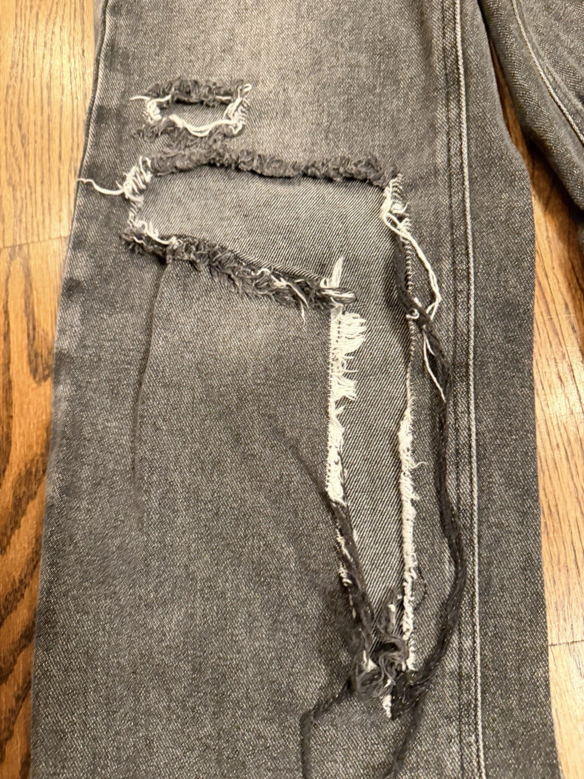 PacSun Jeans Womens 23 Gray 90's Boyfriend Straight High Rise Ripped Acid Wash