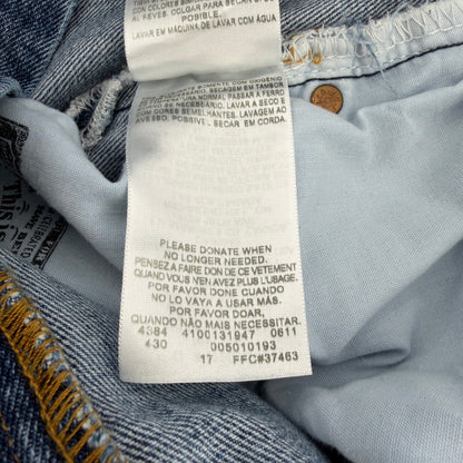 Levi's 501 Original Fit Straight Leg Button Fly Jeans 34x29 Blue Medium Wash