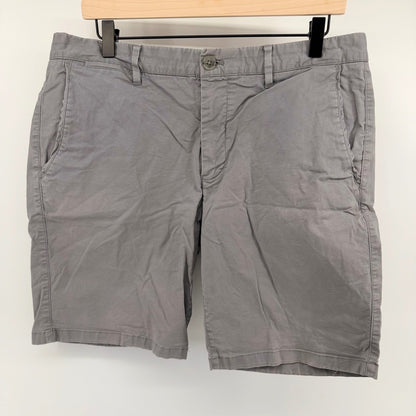 Bonobos Washed Chino Shorts 9 Inch Inseam Casual Preppy Cotton 33 Grey