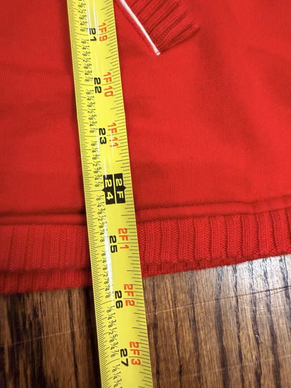Lauren Jeans Co Ralph Lauren Sweater Womens Large Red Full Zip Hoodie XXXL