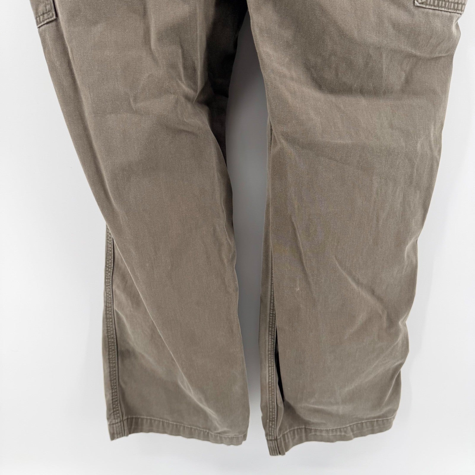 Carhartt Loose Fit Carpenter Pants Canvas Utility Workwear 38x31 Faded Green