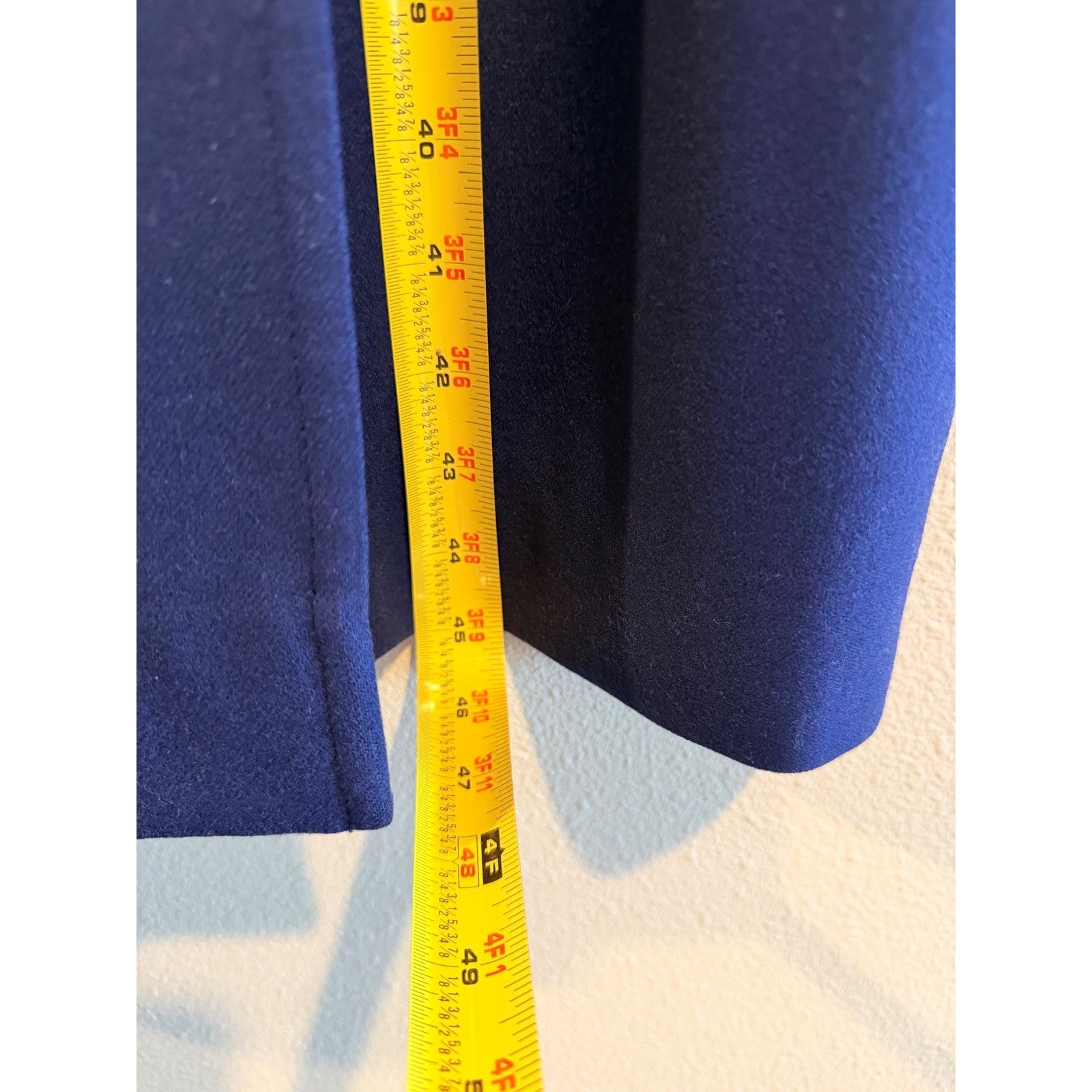 Pendleton Vintage Wool Double Breasted Long Coat Blue 100% Virgin Wool Size L
