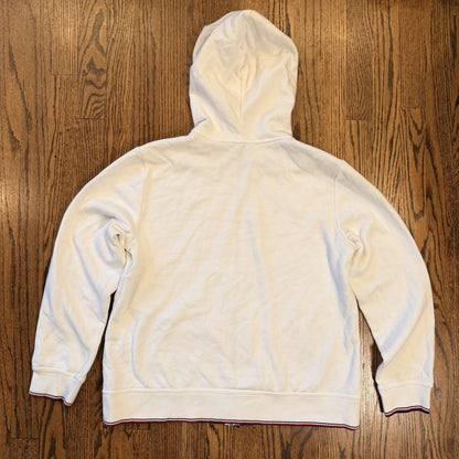 Tommy Hilfiger Women's Large White Full Zip Fleece Hoodie Y2K preppy yacht
