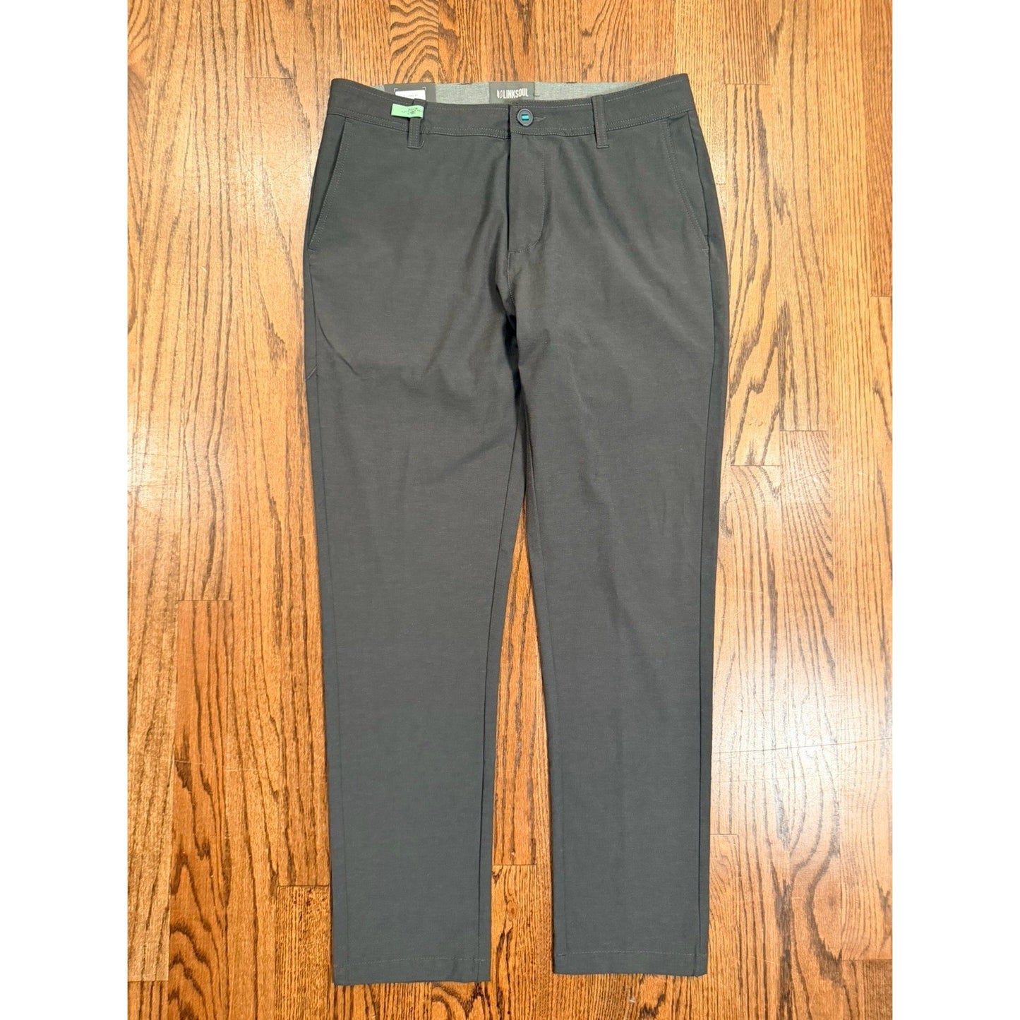 Linksoul LS662-R Boardwalker Pants Mens 32 Stretch Performance Golf Grey