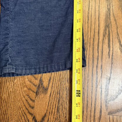 True Religion Ricky Relaxed Straight Cord Pants 36 Blue Horseshoe Flap Pocket
