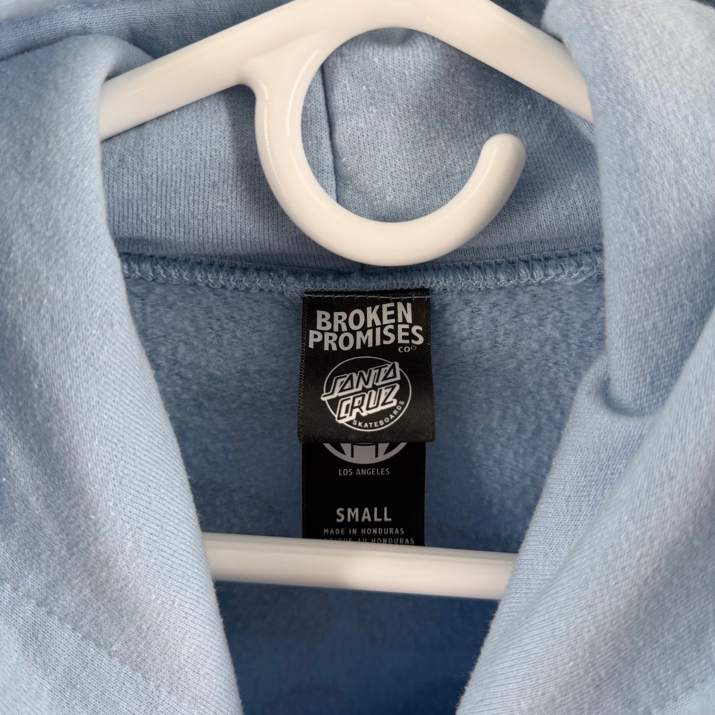 Broken Promises x Santa Cruz Screaming Rose Hoodie Light Blue Graphic S