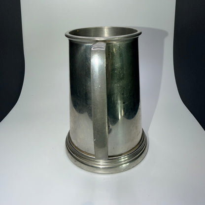 English Pewter Glass Bottom Tankard RAF Laarbruch Germany Military Engraved Mug