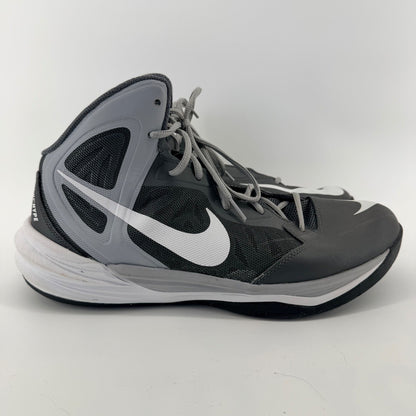 Nike Prime Hype DF Basketball Shoes High Top Athletic Sneakers 12 Grey White