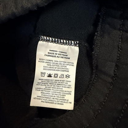 Nike Womens Jordan Essentials Cropped Fleece Hoodie Black Sweatshirt Size XS