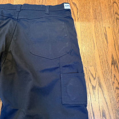 Lee Workwear Carpenter Pants Utility Pockets 42x32 Black Baggy Workwear