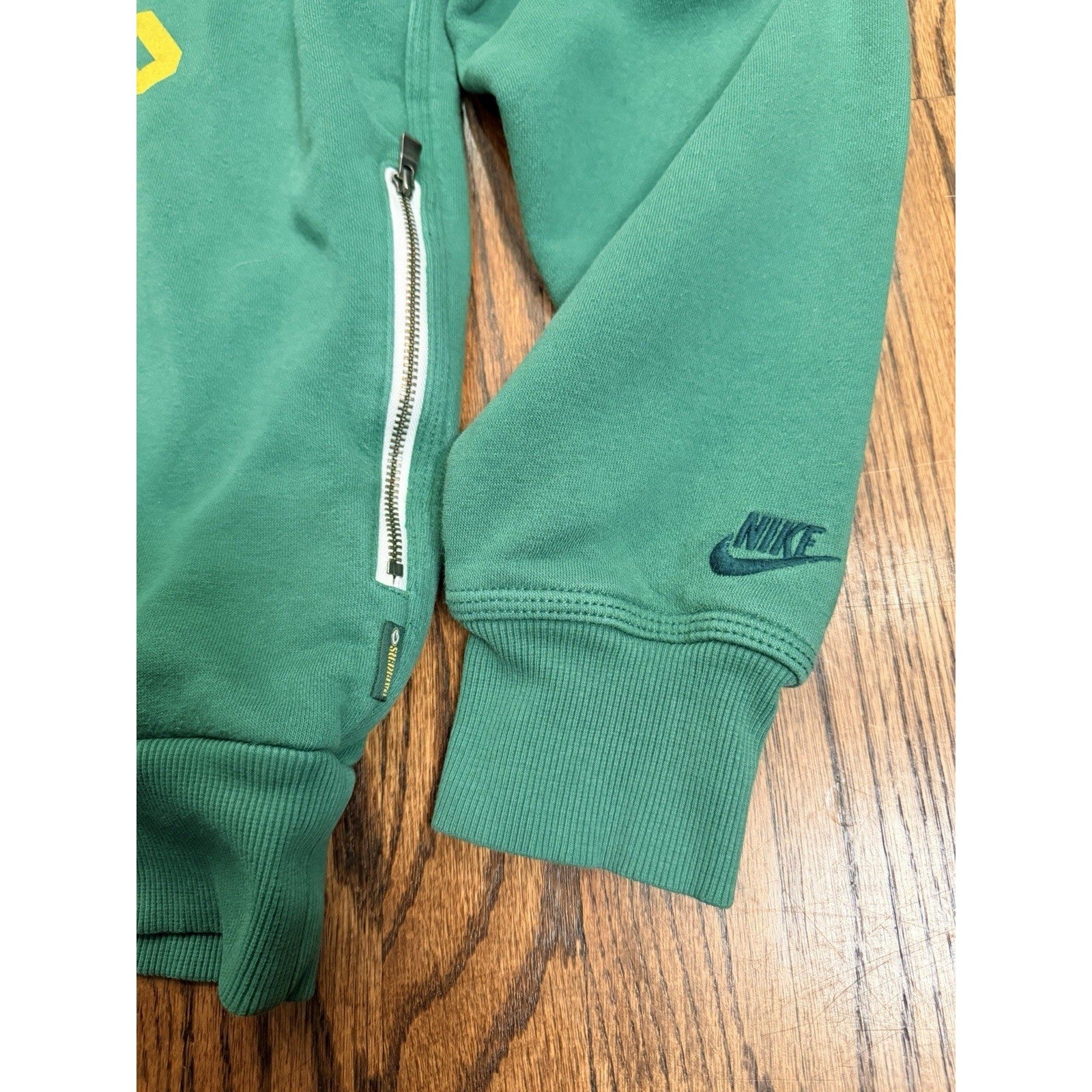 Nike NFL Green Bay Packers Hoodie Side Zip Sweatshirt Small Green