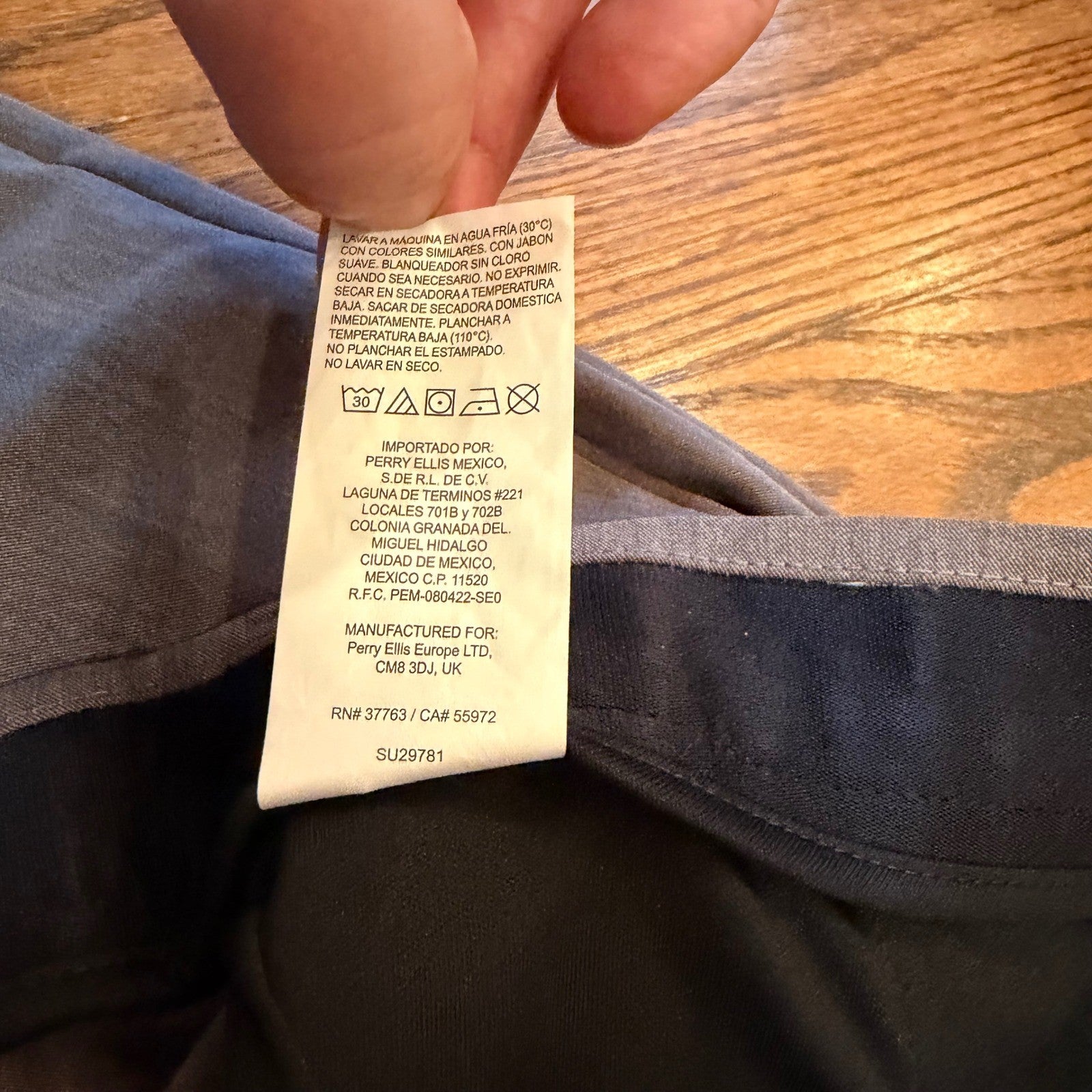 Savane Complete Comfort 4-Way Stretch Dress Pants 38x29 Grey Straight Fit